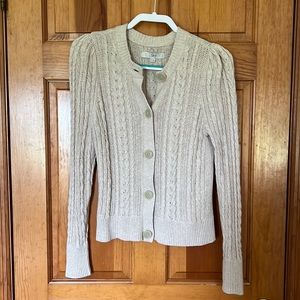Loft cardigan. Size Medium. Dark cream or light tan. Soft.